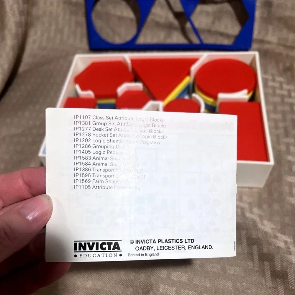 NEW Invicta Learning By Logic 60 Pc. Geometry Plastic Shapes Color Sorting STEM